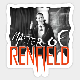 Renfield movie Nicolas Cage as count dracula fan works graphic design by ironpalette Sticker